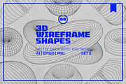3D Wireframe Shapes | set 5, an Object Graphic by MaximGertsen (Thumbnail 1 of 7)