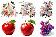 Watercolor Fruits Clipart, an Illustration by Libby Wishes (Thumbnail 6 of 7)