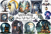 Halloween Night Clipart, an Illustration by Designking (Thumbnail 1 of 4)