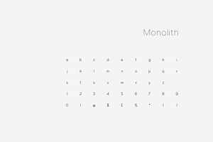 Monolith - Sans Family