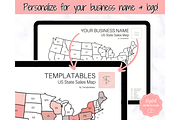 US Sales Map, EDITABLE Color Tracker, a Stationery Template by Templatables (Thumbnail 3 of 10)
