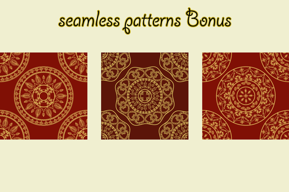 Set of 9 vector mandalas + bonus, a Background Graphic by artabramova (Photo 4 of 5)