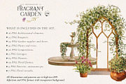 Fragrant garden-great watercolor set, a Decorative Illustration by Pamyatka Shop (Thumbnail 23 of 24)