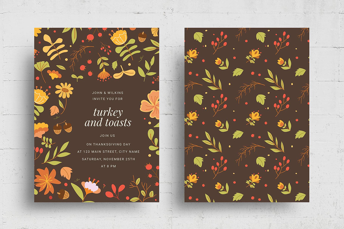 Festive Thanksgiving Card, a Flyer Template by BrandPacks (Photo 3 of 6)