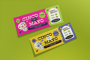 Pink Doodle Cinco De Mayo Ticket