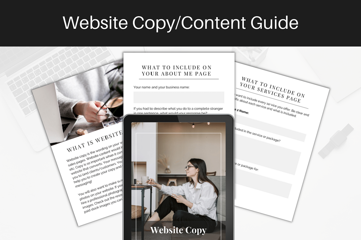 Website Content Guide, a Websites & App Template by Joanna Lane Designs (Photo 1 of 2)