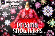 Procreate Dreamy Snowflakes Brushes, a Brush Add-On by Fashion Workshop Bkk (Thumbnail 1 of 21)
