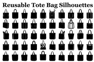 Reusable Tote Bag Minimal Silhouette, an Illustration by musafir_fashion