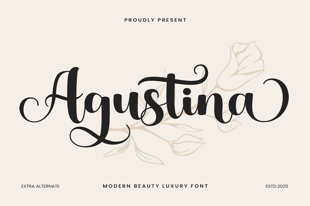 Agustina, a Handwritten Font by Mozatype (Photo 1 of 10)