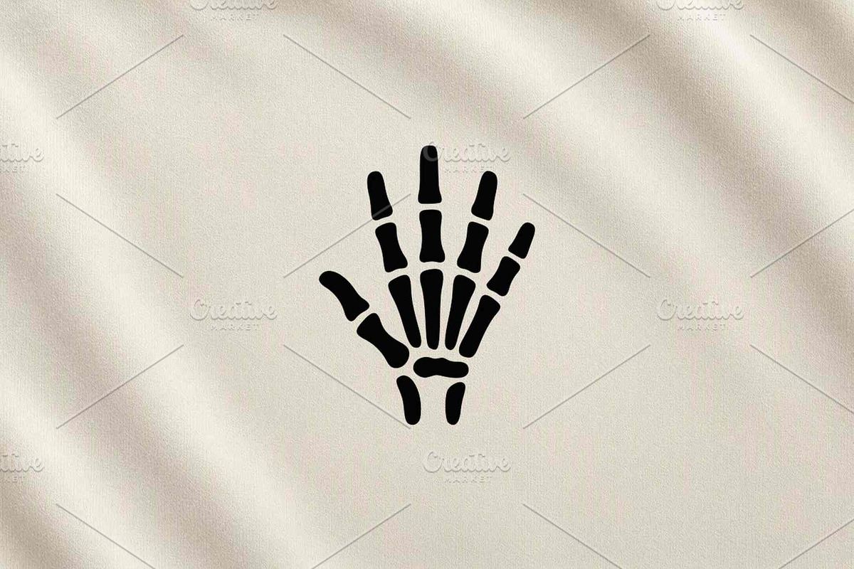 Skeleton Hand Silhouette Vector, an Object Illustration by Vectorium Studio (Photo 3 of 4)