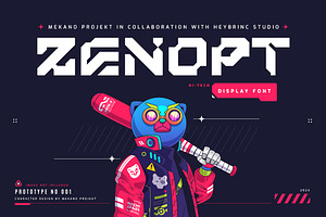 Zenopt Futuristic Font