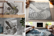 Hand Drawn Digital Wallpaper Phoenix, a Wallpaper Graphic by Nature.Of.Kate (Thumbnail 11 of 11)
