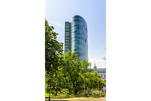 View of an office tower in Dusseldorf, an Architecture Photo by Leonid Andronov