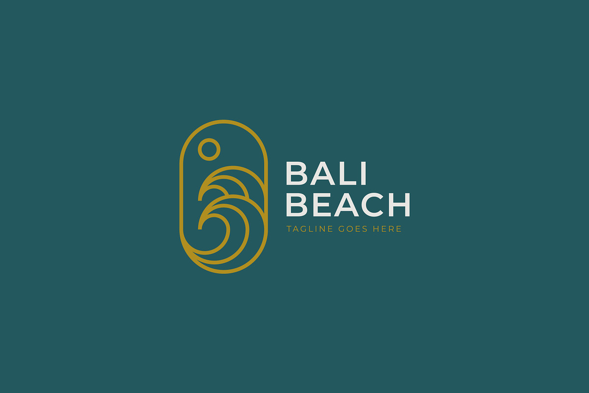 Elegant Bali Beach Wave Logo, a Branding & Logo Template by Signatoro (Photo 1 of 2)