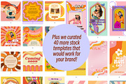 Retro Rainbow Canva Templates for IG, a Social Media Template by Dear Darling Design (Thumbnail 8 of 13)