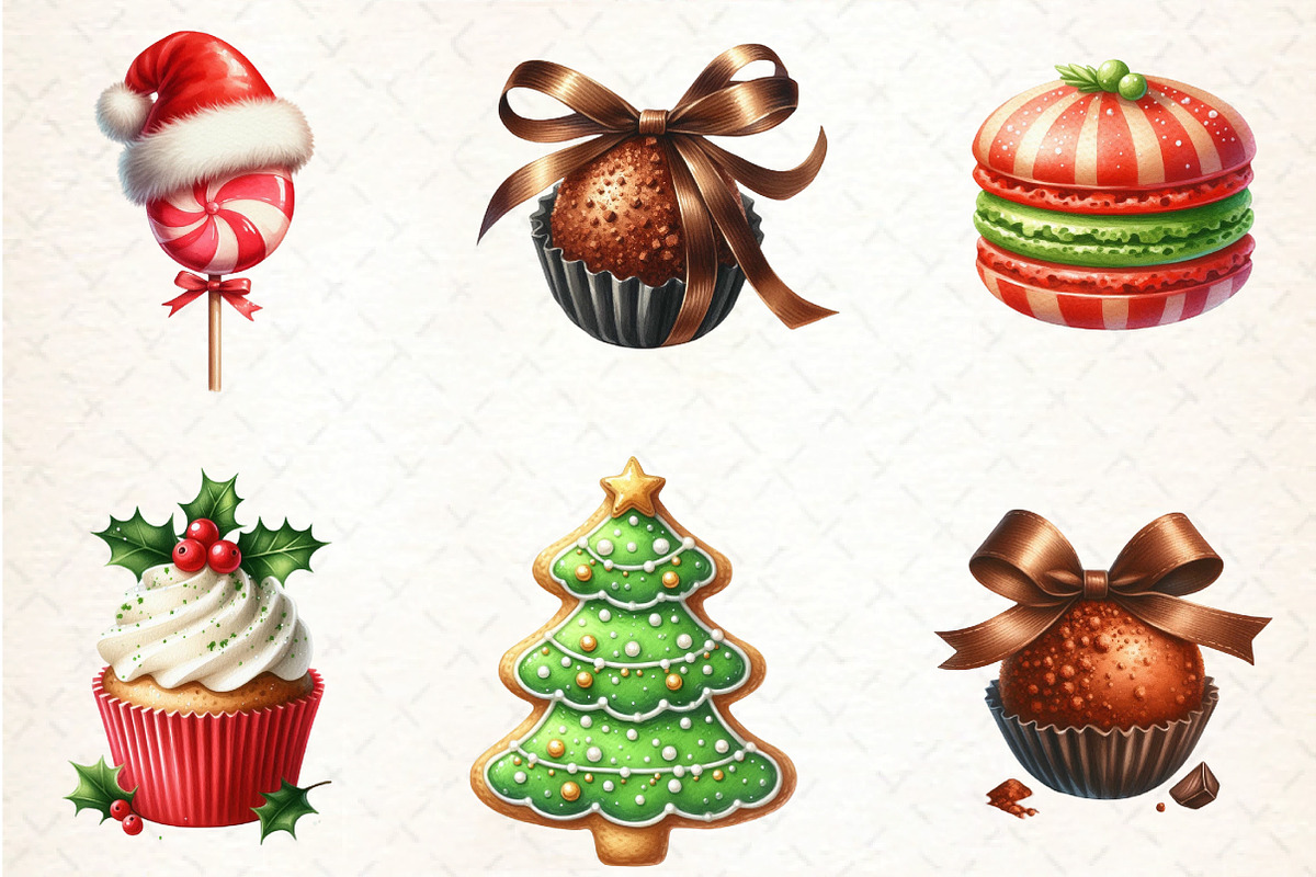 Christmas Candy and Sweets Clipart, an Illustration by DreamCafeArt (Photo 4 of 8)