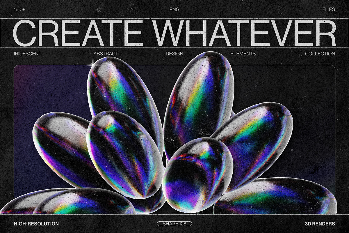 Chromatic Glass 3D Shapes Pack, an Object Graphic by Samolevsky (Photo 30 of 30)