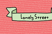 Lonely Street, a Handwritten Font by pizzadudedotdk (Thumbnail 1 of 10)
