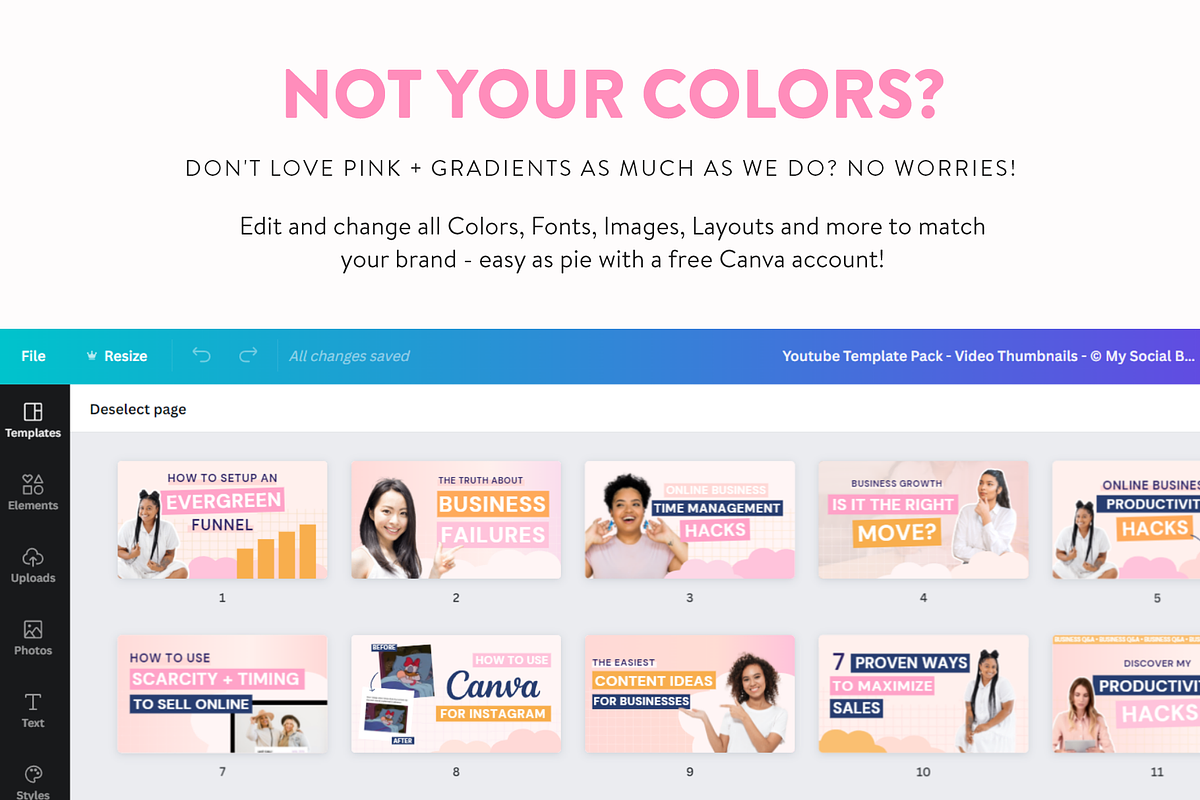 Youtube Branding Templates Pack, a Social Media Template by My Social Boutique (Photo 8 of 9)