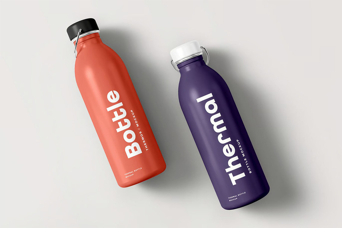 Thermal Bottle Mock-up, a Product Mockup by zippypixelstudio (Photo 7 of 12)