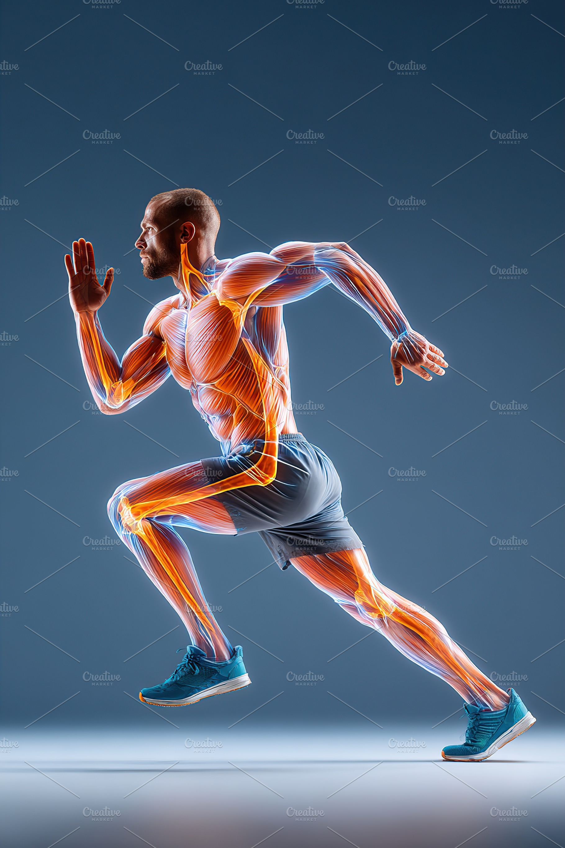 Athlete performs lunges to enhance leg muscle strength during a fitness workout, a Health & Medical Photo by AlyaAnd