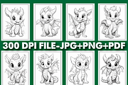 Cute Dinosaur Coloring Pages For Kid, a Brochure Template by Design Station (Thumbnail 4 of 6)