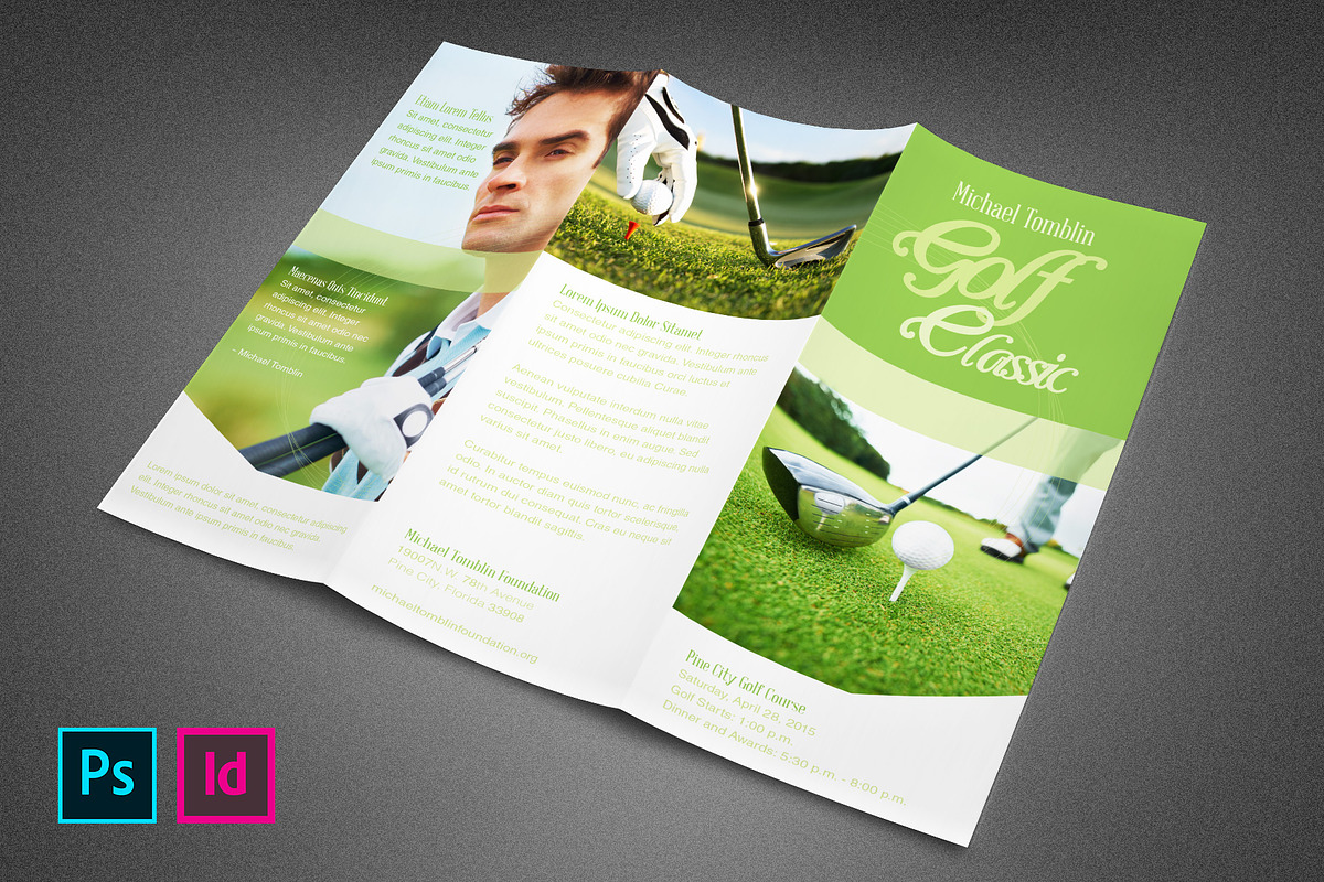 Golf Classic Event Tri-fold Brochure, a Brochure Template by loswl (Photo 3 of 3)