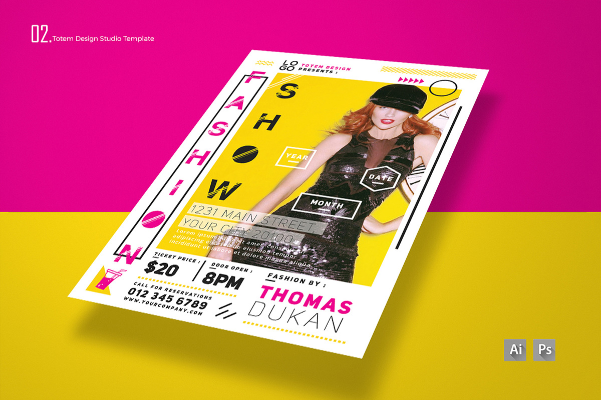 Fashion Show Flyer, a Flyer Template by Totem Design Studio (Photo 2 of 5)