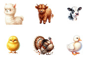 Farm Animal Clipart, a Seasonal Illustration by CreationArt (Thumbnail 3 of 5)