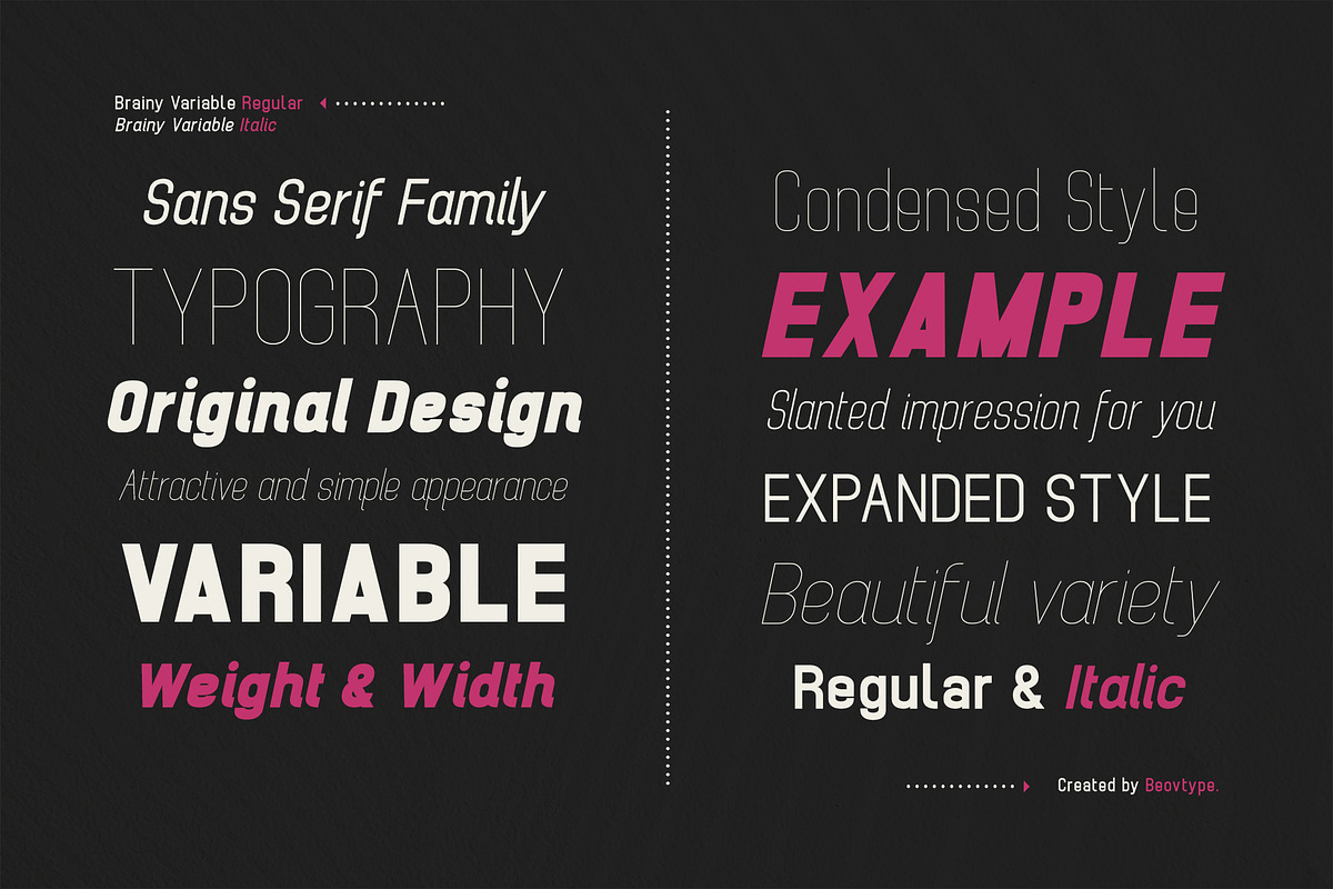Brainy - Sans Serif (132 Fonts), a Sans Serif Font by Maculinc Type (Photo 2 of 8)