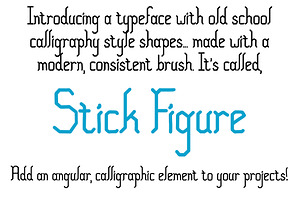 Font Stick Figure Calligraphy Lines