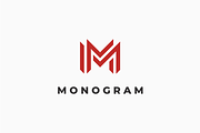 Monogram Letter M logo design, a Branding & Logo Template by johnkent (Thumbnail 1 of 3)