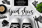 Good Shoes. 8 Inspirational Badges, a Branding & Logo Template by Cosmic Store (Thumbnail 1 of 16)