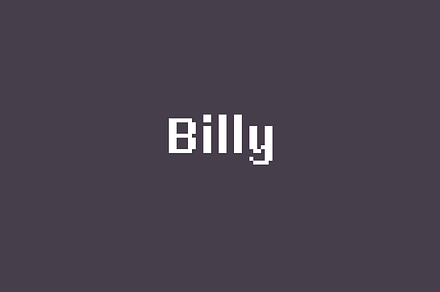 Billy, a Font by Reghardt