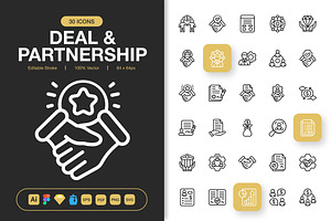 Deal And Partnership Icons, an Icon by Spacepixel Creative