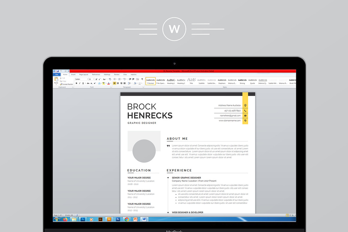 Professional Resume/CV Template, a Resume Template by Proper_media (Photo 6 of 6)