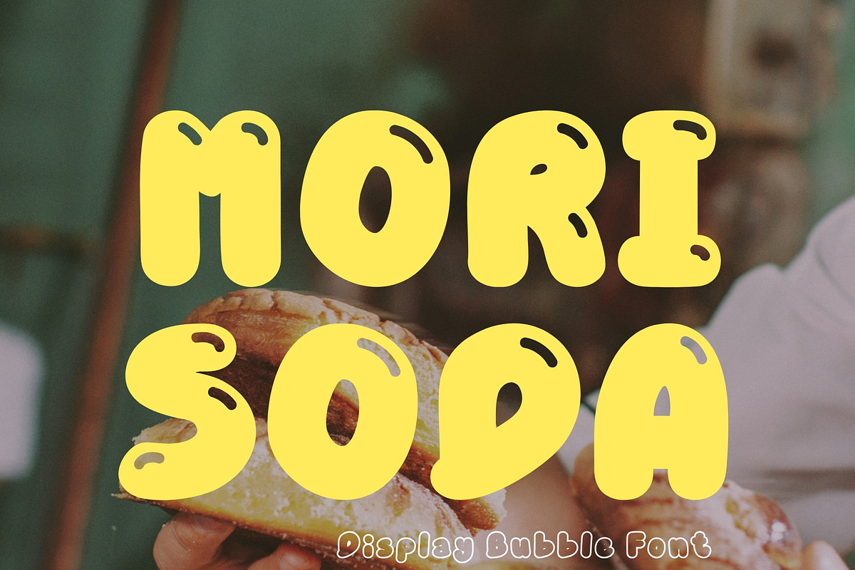 Retro Bubble Display Font- Mori Soda, a Handwritten Font by ZoloDesignHub (Photo 9 of 9)