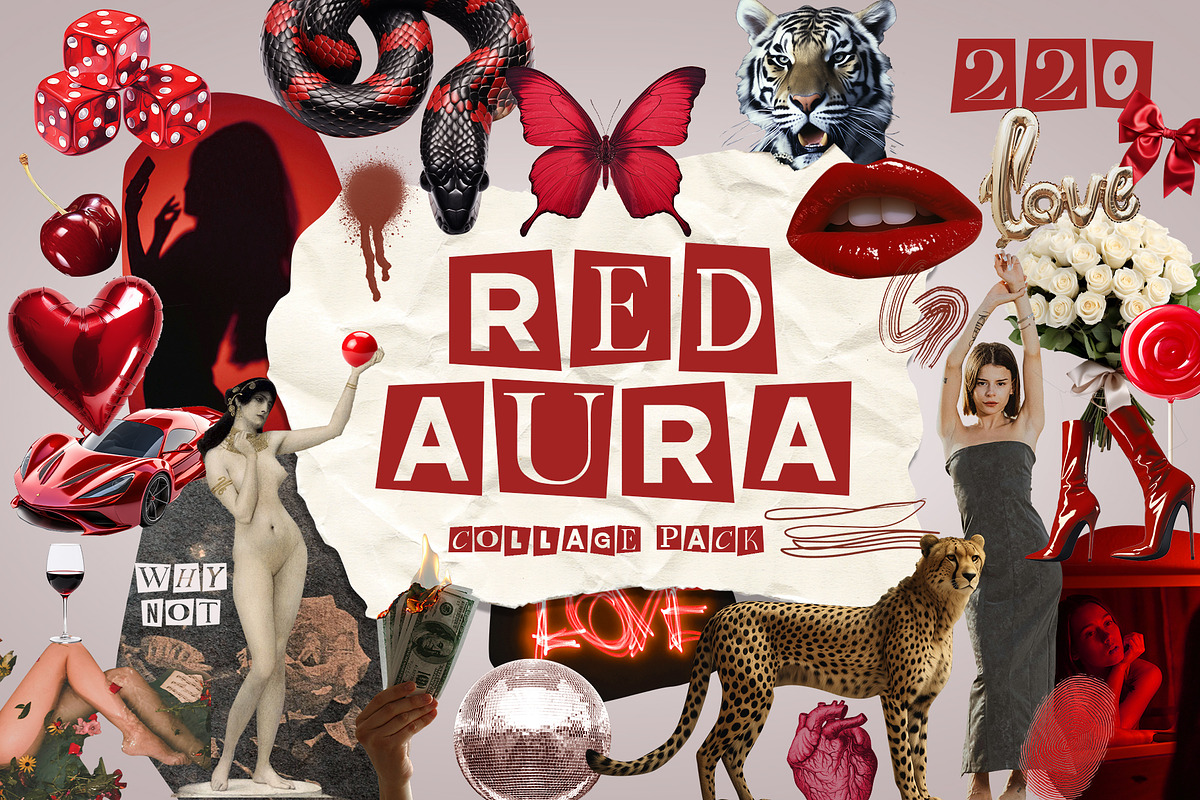 Red Aura. Collage Pack, an Object Graphic by Lidberia (Photo 1 of 6)