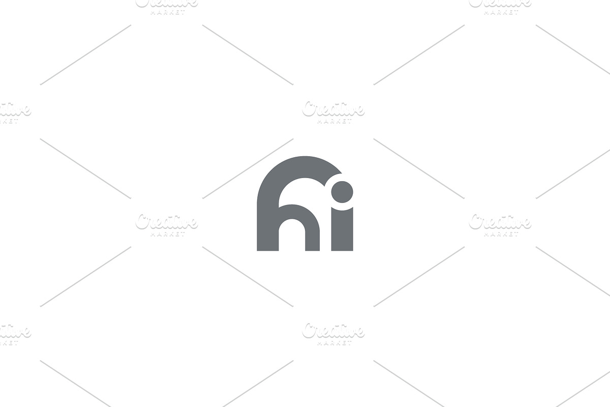 Initial letter hi logo design, an Object Graphic by nicemorning (Photo 2 of 4)