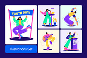 95 Youth Day Illustrations Bundle, a Person Illustration by Creative Stall (Thumbnail 1 of 12)