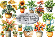 Positive Autumn Houseplant PNG, an Illustration by Craft Nest (Thumbnail 1 of 6)