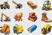 Construction Site Watercolor, an Illustration by Black Bird Studio (Thumbnail 4 of 6)