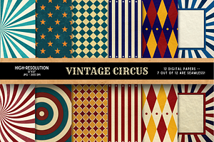 Vintage Circus Digital Paper
