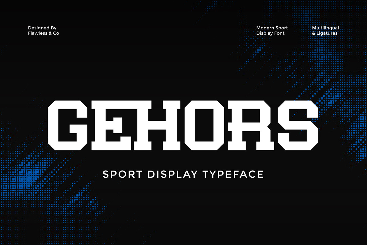 Gehors - Sport Display Font, a Serif Font by Flawless And Co (Photo 1 of 10)