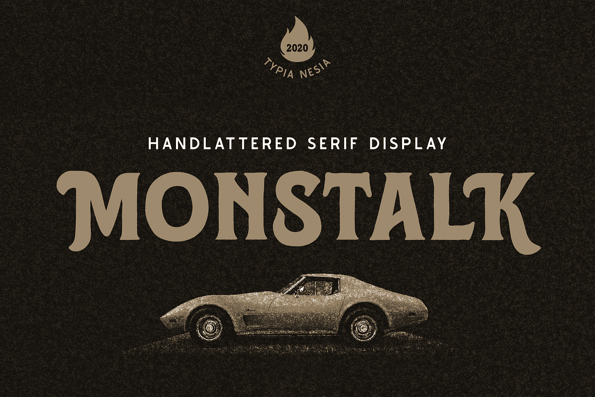 Monstalk Display, a Serif Font by Typia Nesia (Photo 1 of 10)