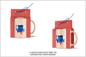 Mug In Box Packaging Mockup PSD