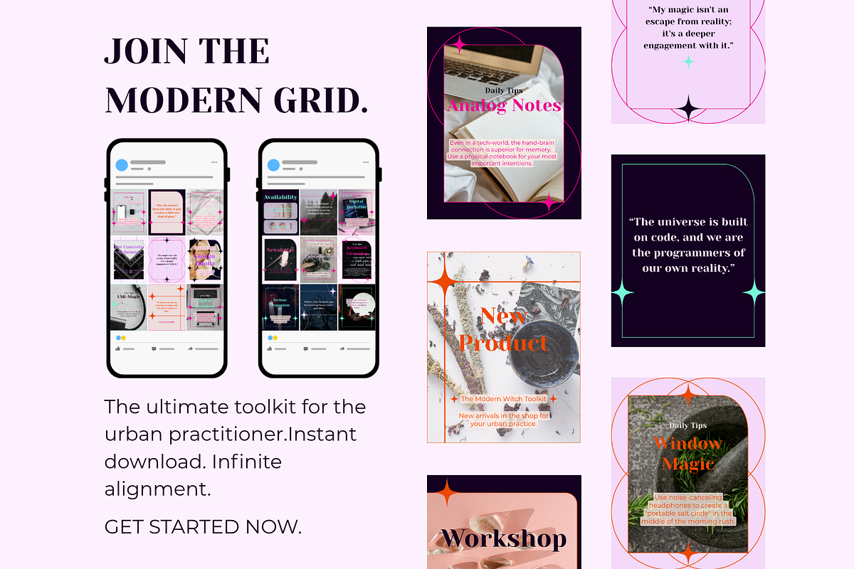 Modern Witch Instagram Templates, a Social Media Template by Mochi Atelier (Photo 11 of 11)