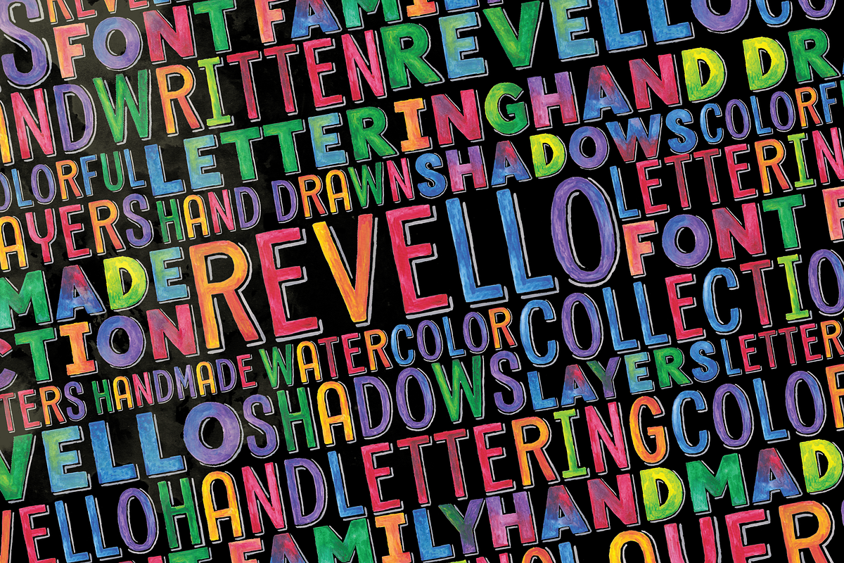Revello SVG Hand-Painted Font Family preview 4