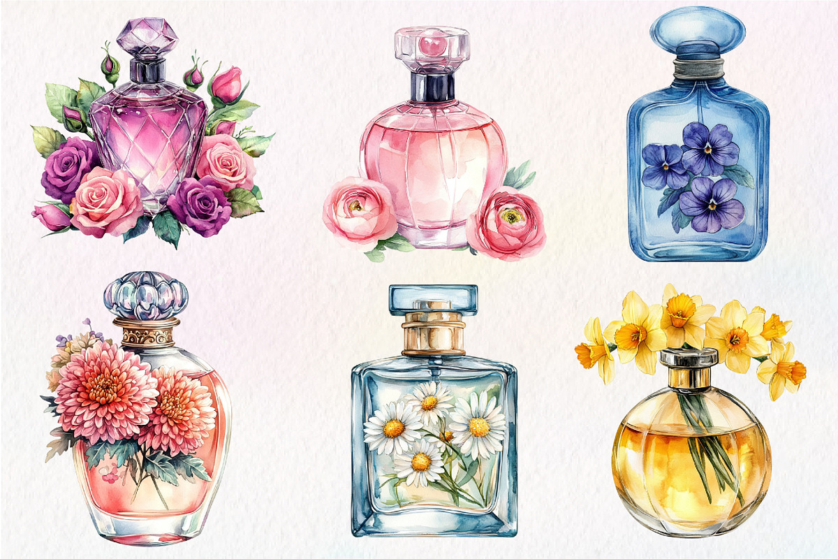 Perfume Scents with Flowers Clipart, an Illustration by Dream Creation (Photo 3 of 7)