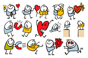 Cartoon love set 1., an Illustration by eka panova (Thumbnail 4 of 6)